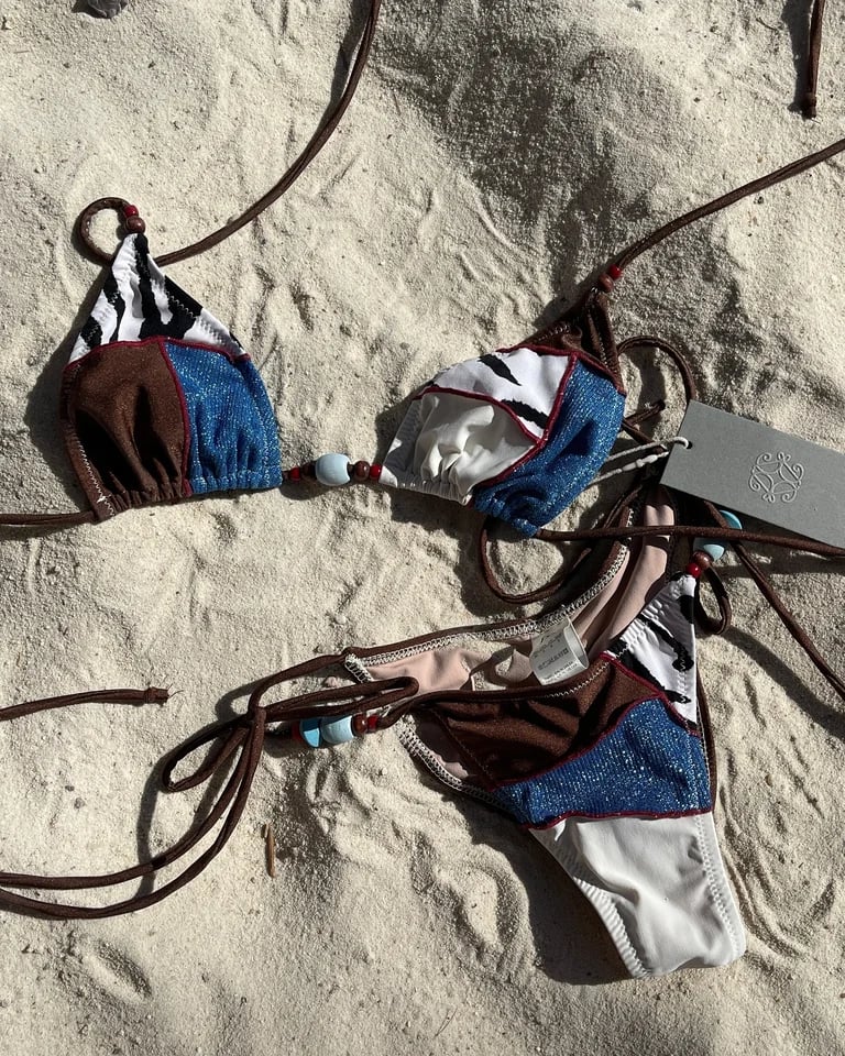 Sexy šněrovací brazilské bikiny set ženy tanga plavky bandeau plážové oblečení plavky