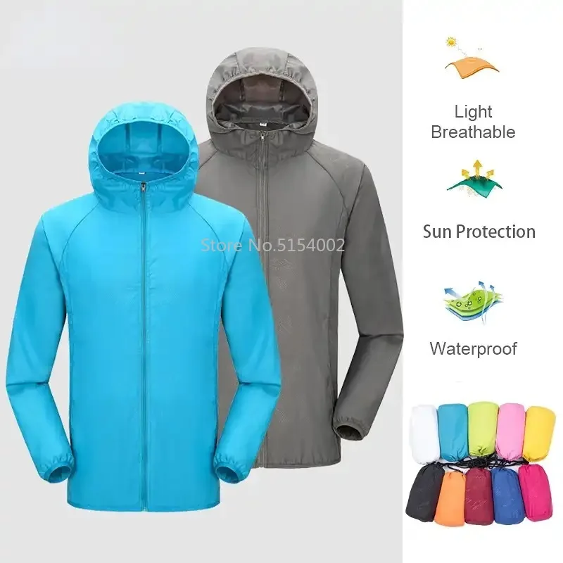 Nepromokavá větrovka s kapsami - rychleschnoucí outdoorový rybářský lovecký pláštěnka