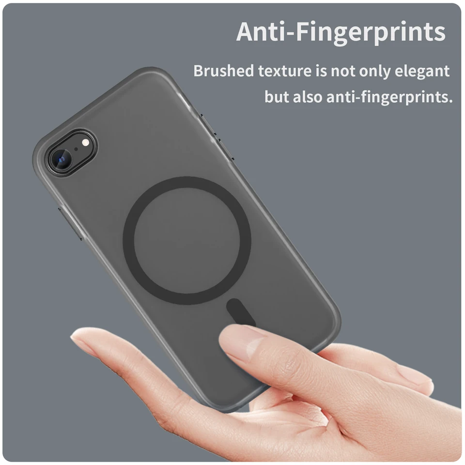 Měkké průhledné magnetické pouzdro pro iPhone 7 8 SE2 SE3 SE4 kompatibilní s bezdrátovým nabíjením