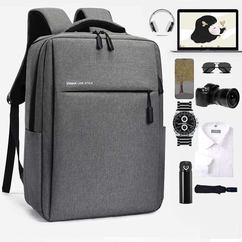 40L batoh na notebook 17 palců USB nabíjecí port cestovní vysokoškolský školní batoh muži ženy odolný
