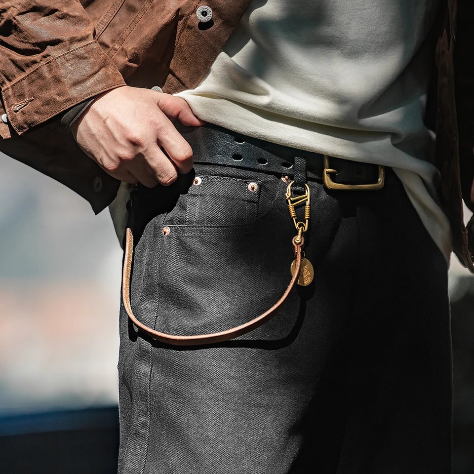 Pánské baggy džíny černé retro střih rovné kalhoty s kapsami vintage styl denim