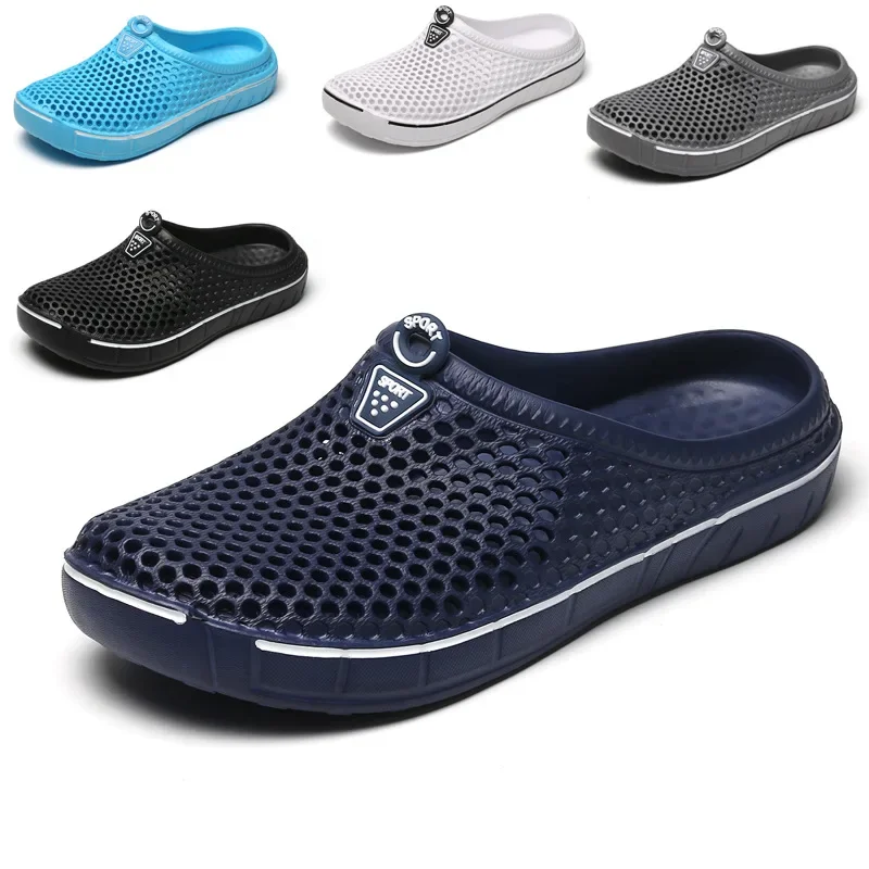 Unisex EVA pantofle na pláž a zahradu pohodlné prodyšné slip on boty neklouzavé