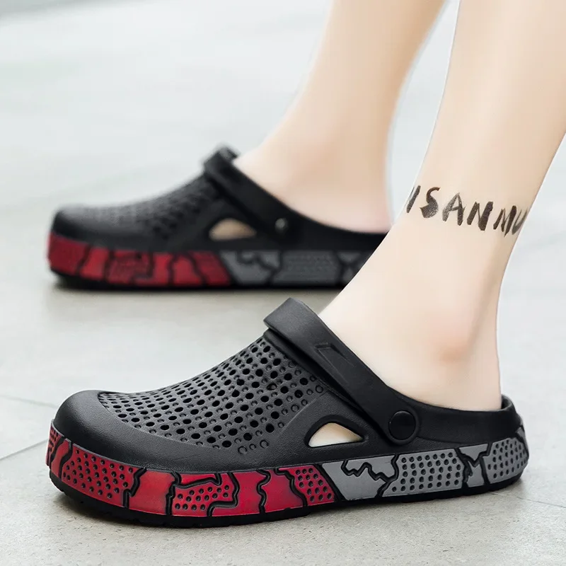 Pánské letní plážové sandály prodyšné EVA slip-on boty pro venkovní aktivity