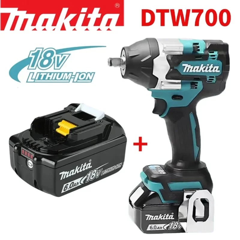 Makita DTW700 18V bezkartáčový elektrický utahovák Akumulátorová vrtačka/šroubovák Elektrické nářadí s vysokým točivým momentem Momentový klíč, dobíjecí