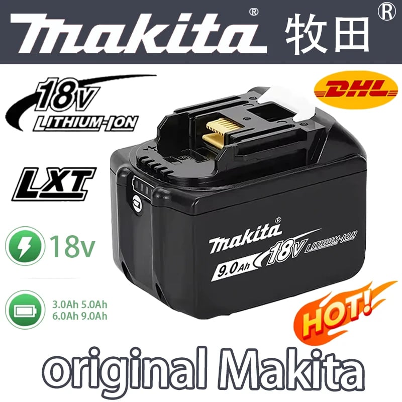 Originální baterie Makita 18V 9,0Ah 6,0Ah 5,0Ah BL1860B BL1840 BL1830B BL1850 BL1815 Náhradní lithiová baterie 18V Makita
