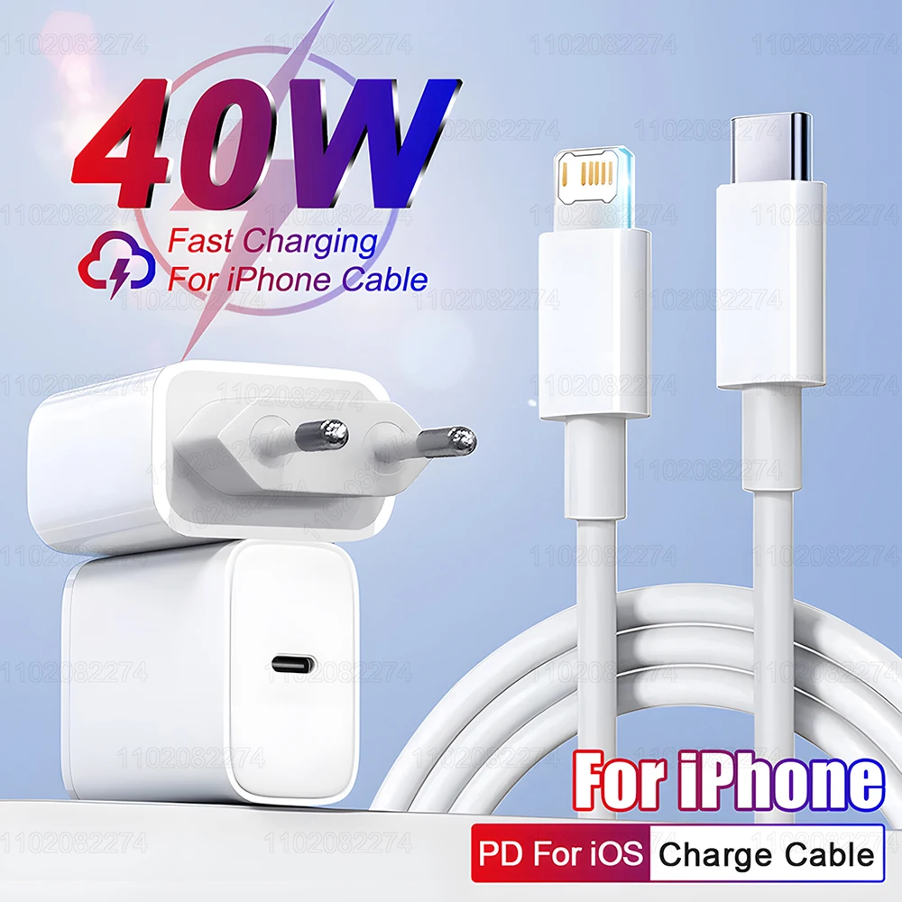 PD 40W rychlonabíječka pro iPhone 14 13 12 11 15 16 Pro Max nabíječka telefonu pro iPhone 15 16 Plus USB-C kabel s rychlonabíjecím kabelem a datovou linkou