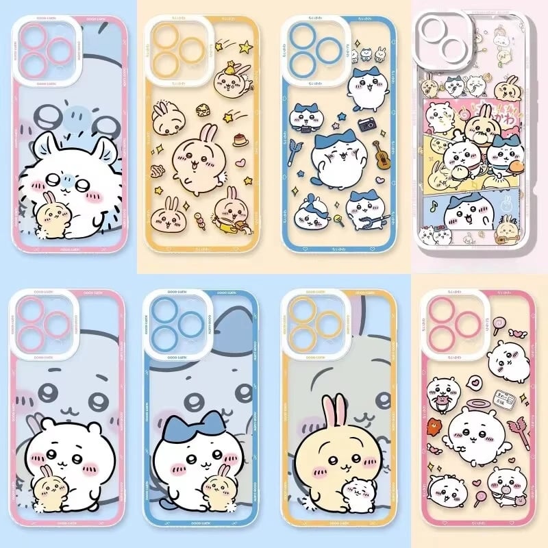 C-Chiikawas Clear Case for Samsung Galaxy S25 S24 S23 S22 S21 Ultra Plus S20 FE A73 5G A72 A71 4G A56 A55 A54 5G A52 Soft Cover