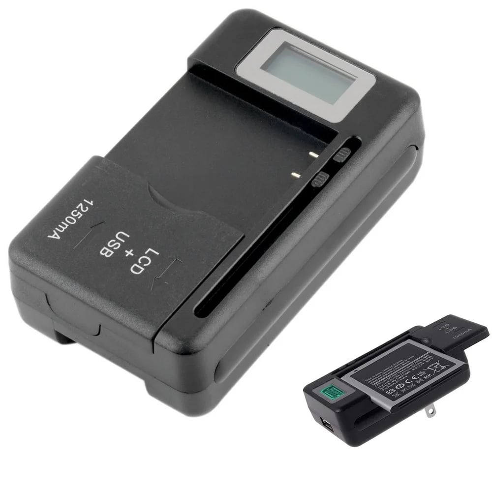 Univerzální nabíječka mobilních baterií s LCD displejem, indikátorem, dvojitou podporou USB portu pro nabíječky mobilních telefonů, nabíjení s UK EU zástrčkou