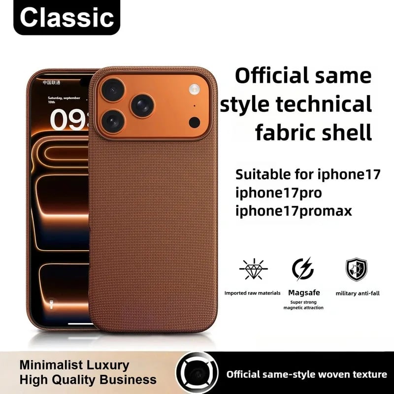 Vysoce kvalitní originální tkané pouzdro pro iPhone 17 16 15 14 13 Pro Max 17 Air s oficiálním magnetickým ochranným krytem MagSafe