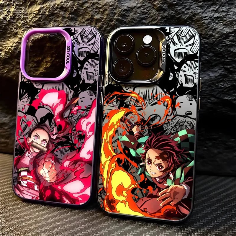 Pouzdro na telefon s motivem anime Demon Slayer Tanjirou Zenitsu pro Xiaomi Redmi Note 12 10 11 13 14 Pro Plus 5G 4G 14C 13C 12C 11S 10S A5
