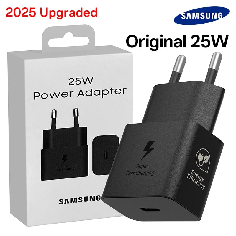 Originální nabíječka Samsung 25W Super Fast Charge adaptér EU/USA USB-C pro Samsung Galaxy S25 S24 Ultra Plus A56 A36 A55 A05s
