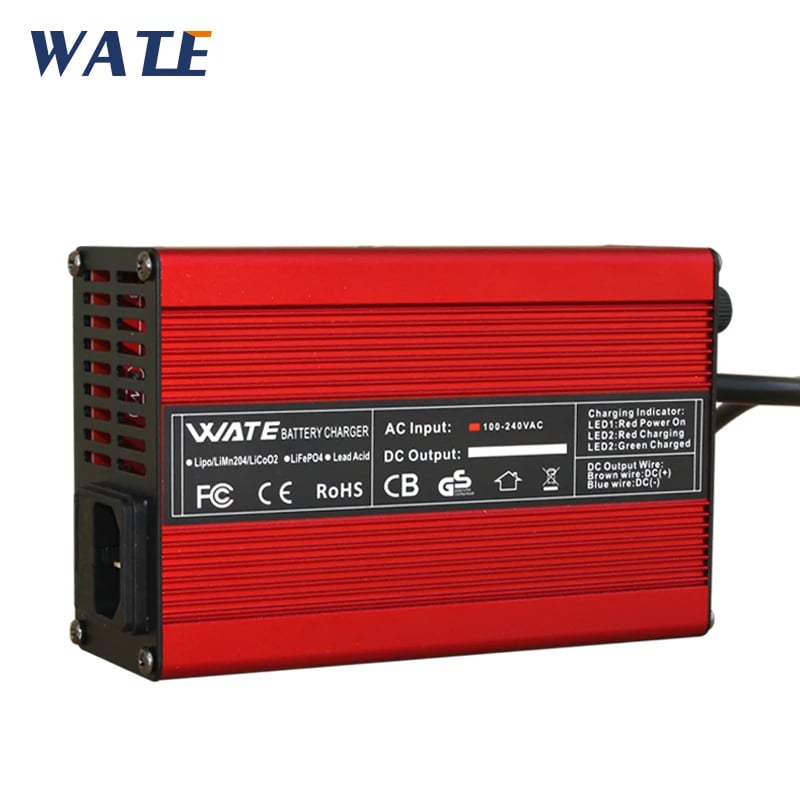 Nabíječka lithium-iontových baterií 71,4 V 4 A Volt 17S 62,9 V hliníkové pouzdro s ventilátorem