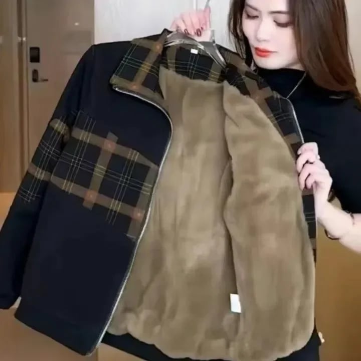Dámský top z polyesterového vlákna bez rukávů, ležérní stylový zeštíhlující vintage styl, krátká fleecová bunda