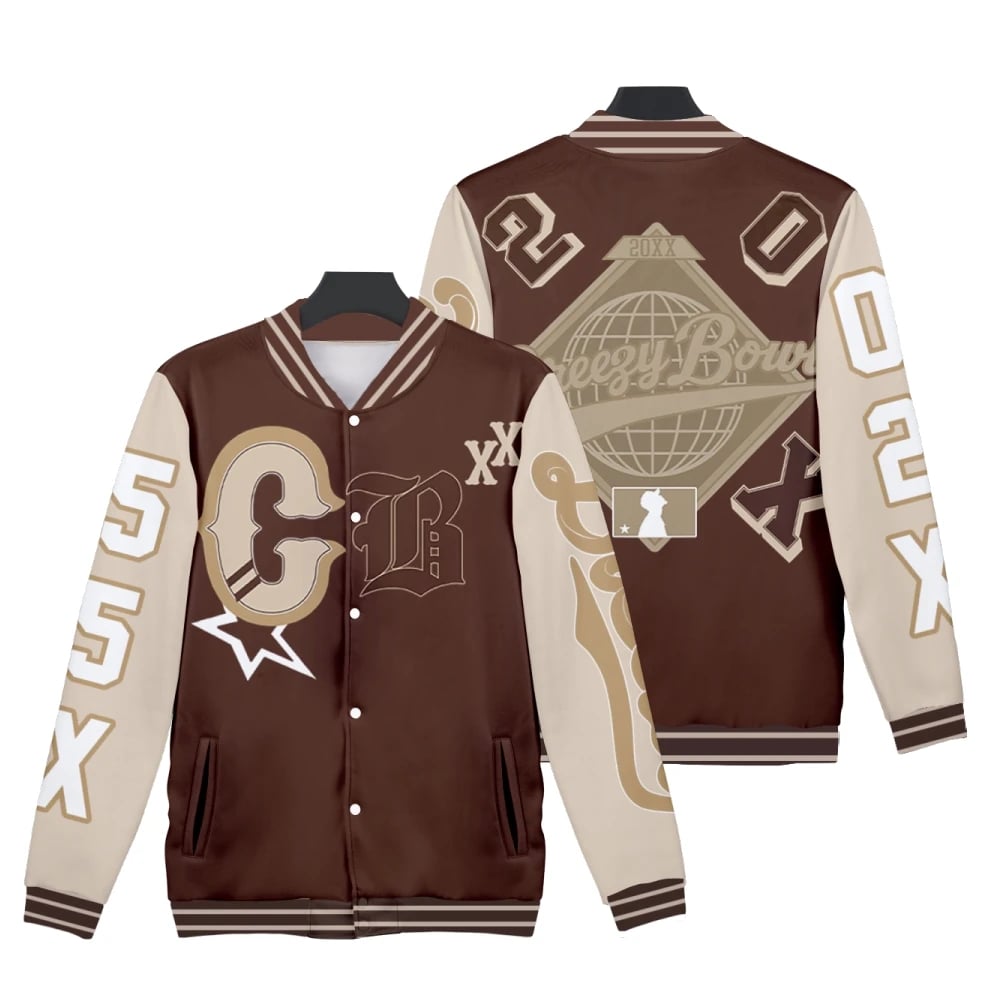 Chris Brown Varsity Jacket Breezy Bowl Tour Merch Baseball Jacket XX pro ženy a muže Cool Button Tops