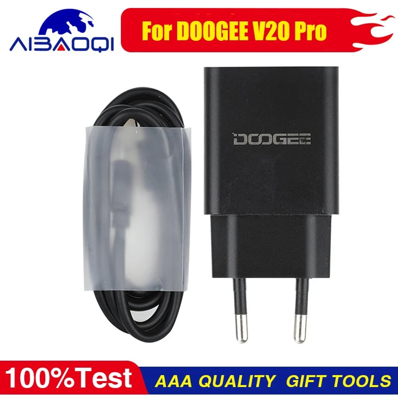 Nabíječka DOOGEE V20 Pro 100% originální nový oficiální adaptér pro rychlé nabíjení + USB kabel, datová linka, nabíječka