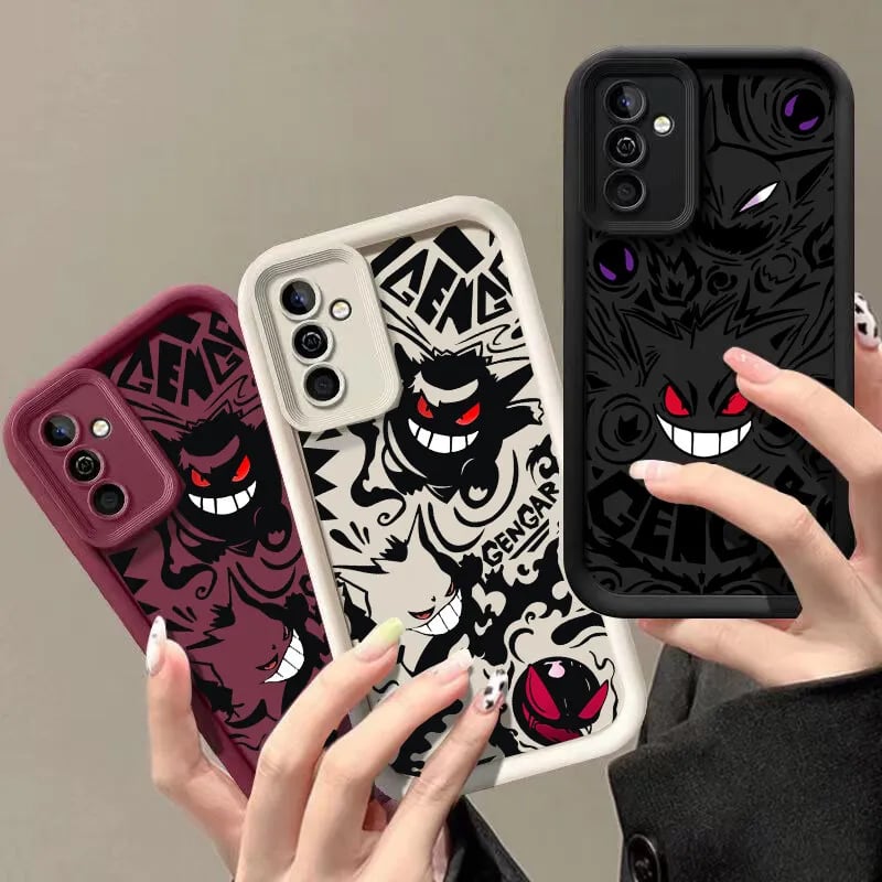Luxury Pokemon Gengar Phone Case for Samsung Galaxy A56 A17 A15 A16 A55 A54 A26 A36 A34 A35 A14 A07 A06 A25 A24 A52 A33 5G A32