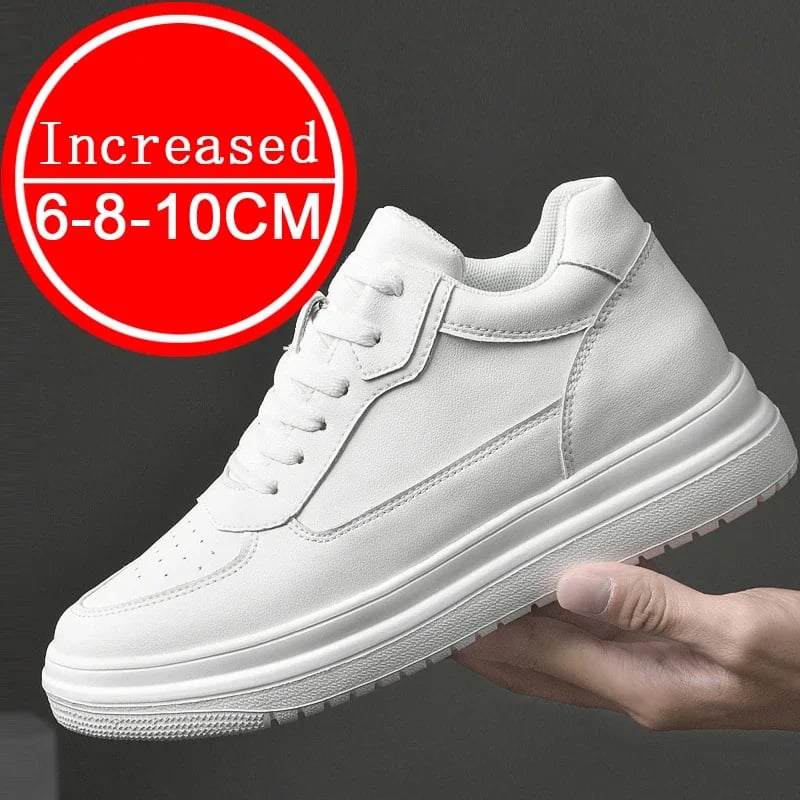 Pánské boty z pravé kůže Platforma pro zvýšení výšky 4/6/8/10 cm Skryté vložky 36-43