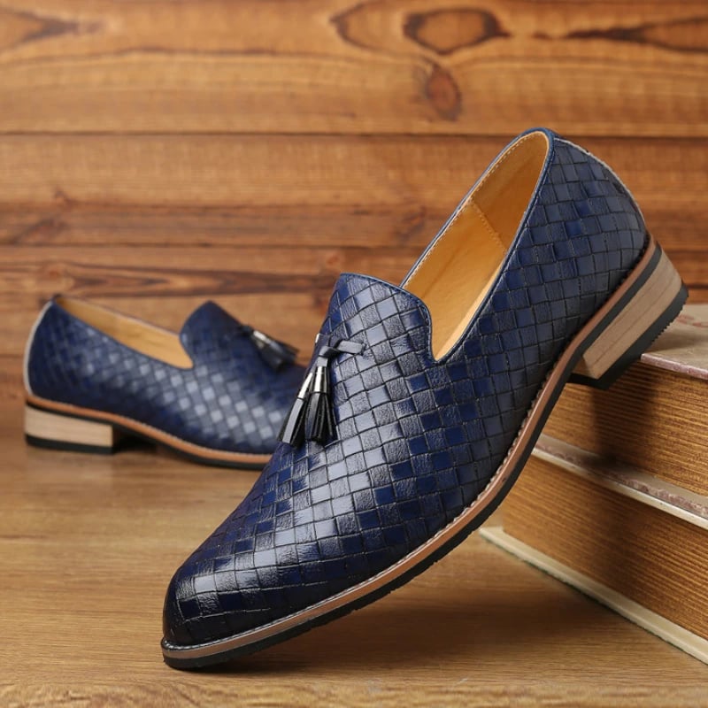 Pánské luxusní letní kožené loafers slip on pro kancelář i volný čas