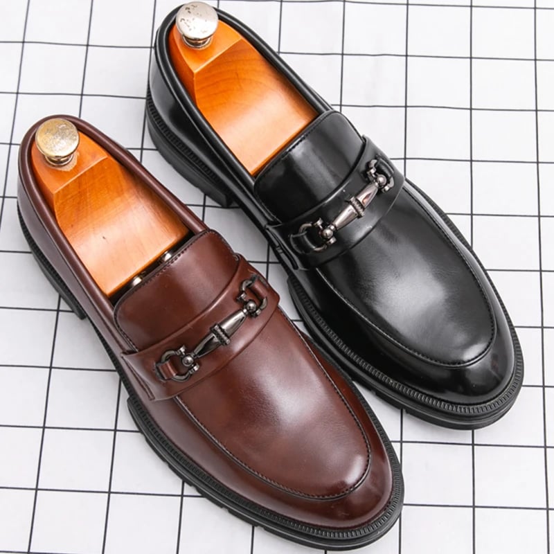 Pánské kožené brogues společenské boty pro muže na svatbu