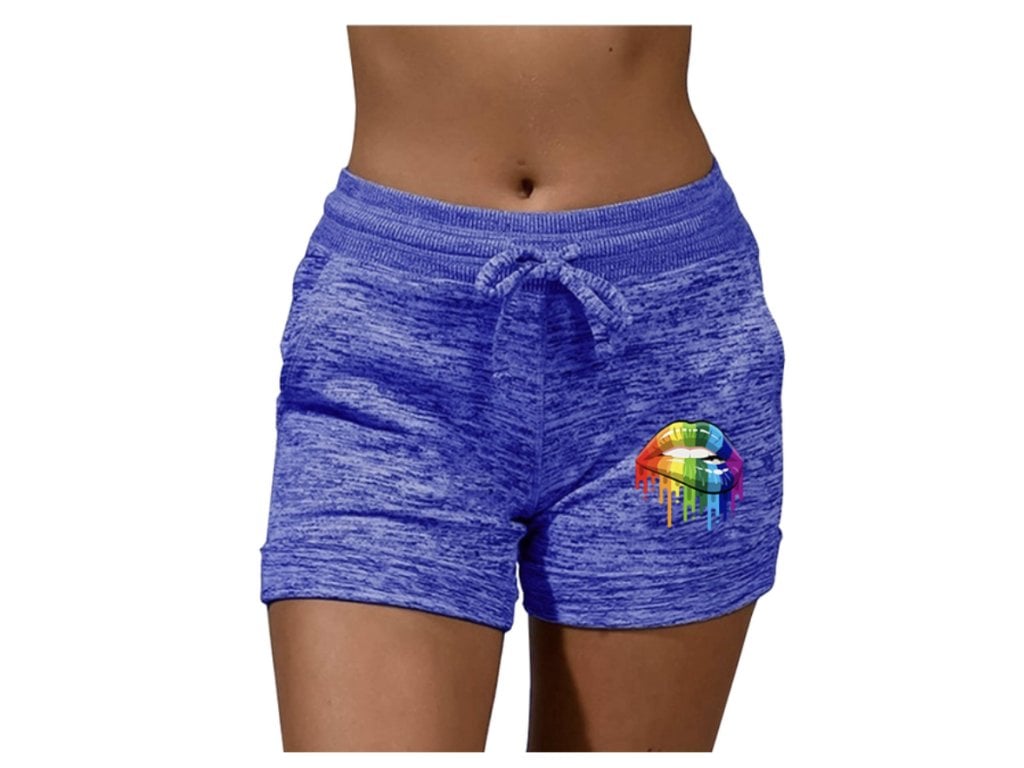 Letní dámské bezešvé šortky Kiss modré