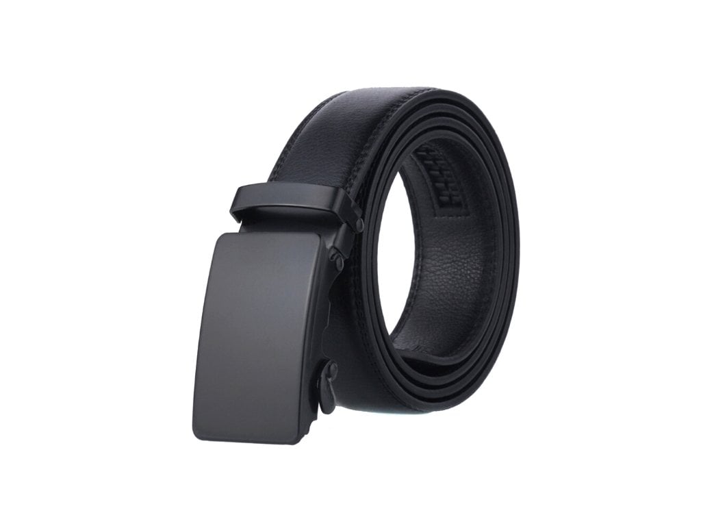 Luxusní černý Pánský kožený pásek