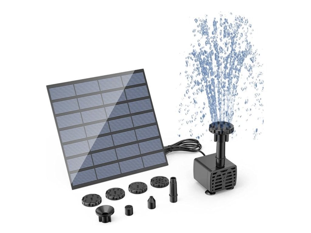 Solární fontánové čerpadlo, se 6 tryskami