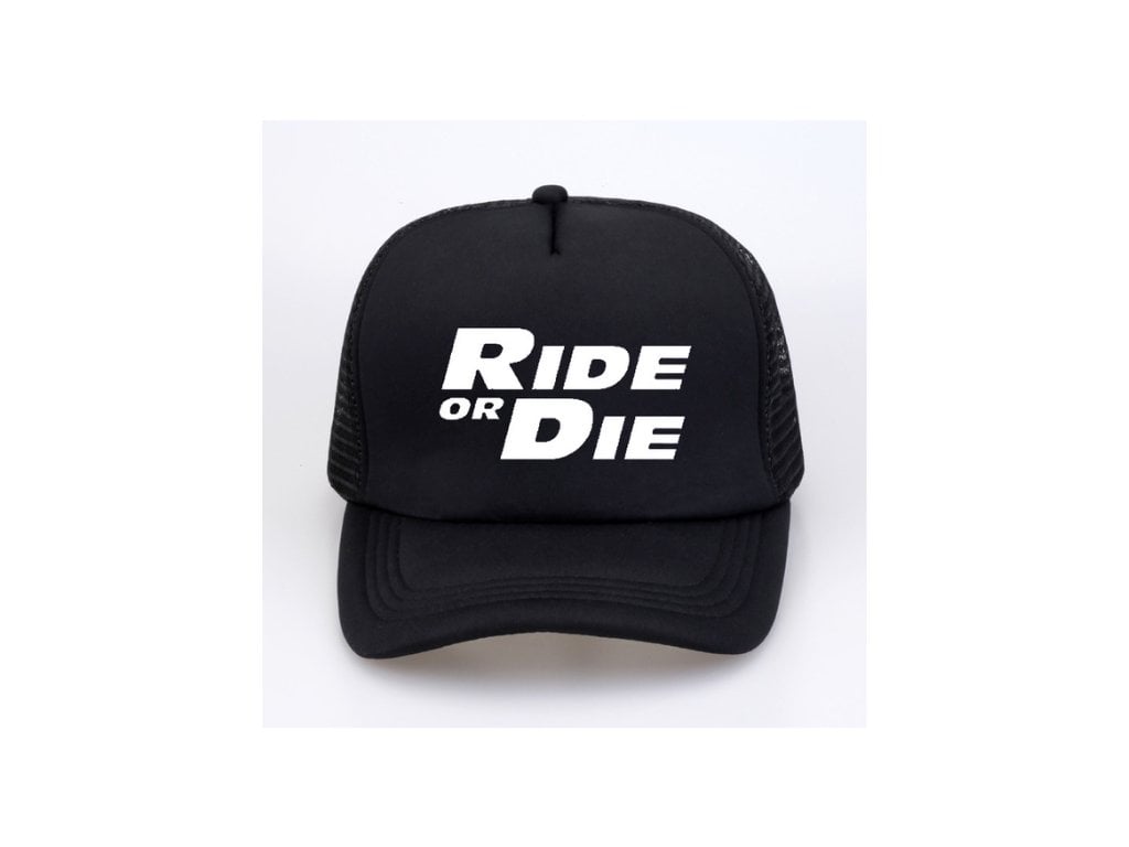 černá čepice se síťkou Rychle a zběsile Ride or die
