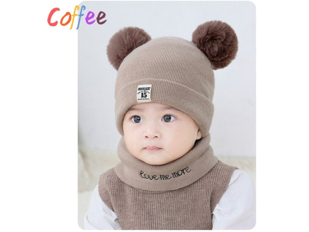 Dětská Zimní Čepice s bambulí 4 barvy