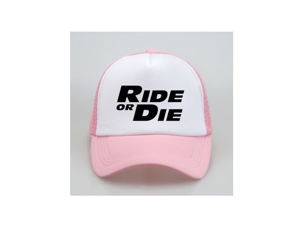 Růžová čepice se síťkou Rychle a zběsile Ride or die