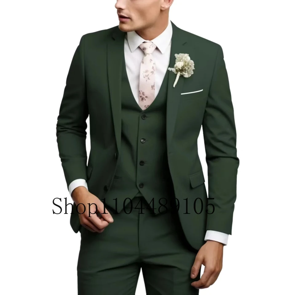 Pánský tyrkysově zelený oblek na míru, obchodní, formální, letní, svatební, divadelní kostým