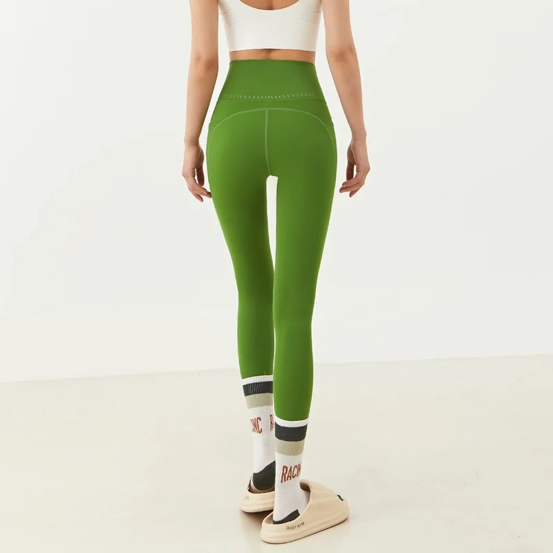 Dámské legíny s vysokým pasem, bezešvé, na jógu, s liftingem na zadek, na cvičení v posilovně a fitness, legíny