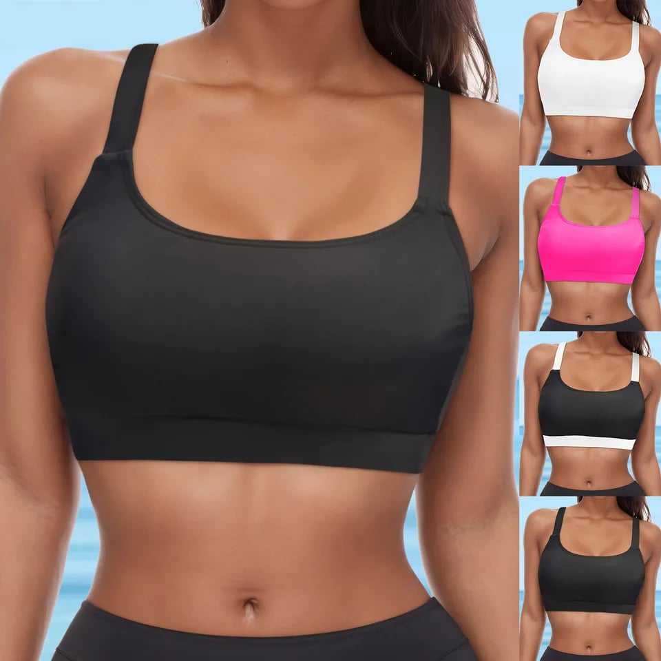 Dámský push-up bikinový top - Kostice Celoplošné plavky Podprsenka Jednobarevné Letní plážové oblečení