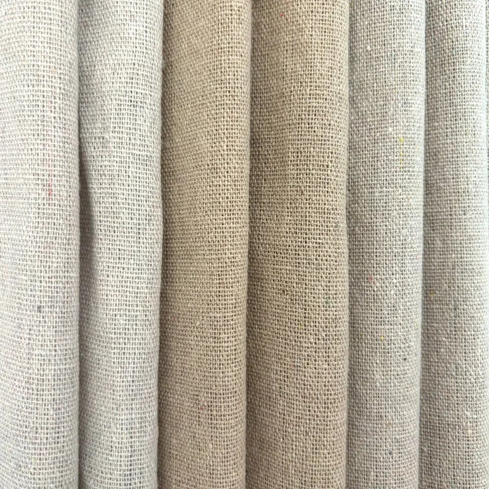 Přírodní konopná bavlna/lněná látka, patchwork, prošívání, šicí a řemeslný materiál 50x150cm juta
