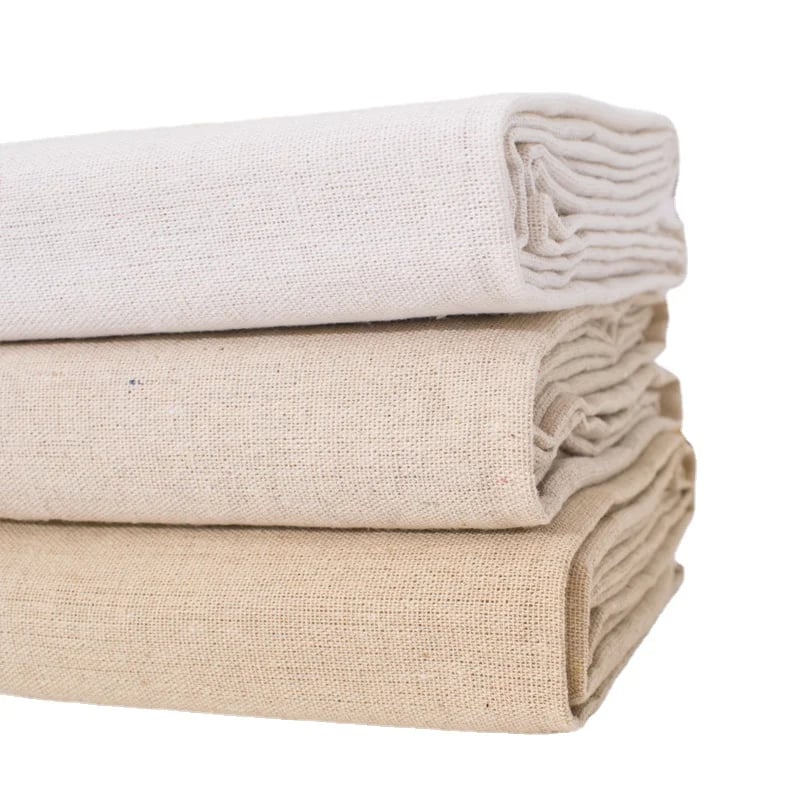 Bavlněná lněná látka 150x200cm vyšívací záclona dekorace na stůl DIY řemeslné utěrky