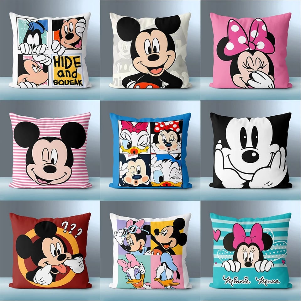 Povlak na polštář Mickey Mouse - Povlak na polštář s kreslenou postavičkou na pohovku / dekorace do dětského pokoje