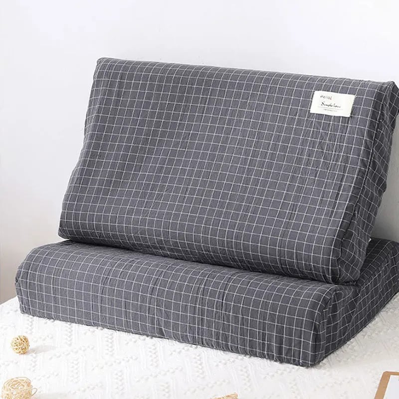 Povlak na polštář z paměťové pěny s ortopedickou opěrkou krku, kostkovaný latexový povlak na polštář 30x50 40x60 cm