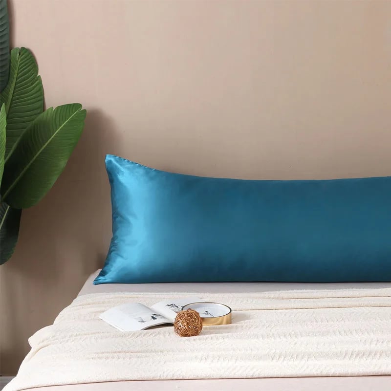 Sada 2 povlaků na polštáře ze 100% saténu a hedvábí - luxusní jednobarevné povlaky na polštáře pro vlasy a pokožku