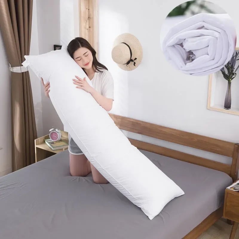 Bílý povlak na polštář 50x150cm 50x160cm polyesterový prodyšný povlak na polštář pro páry
