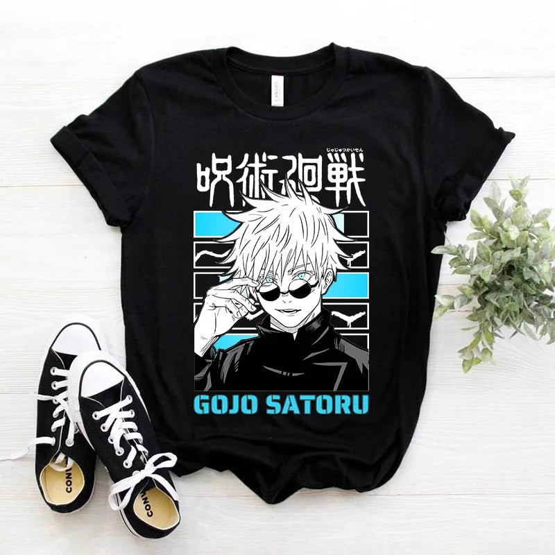 Jujutsu Kaisen Gojo Satoru Anime tričko unisex krátký rukáv manga tee letní top