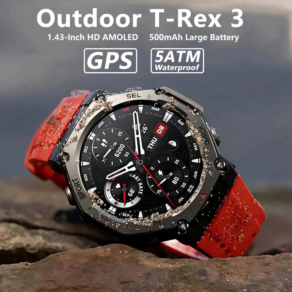 Robustní vojenské chytré hodinky GPS kompas výškoměr 5ATM vodotěsné AMOLED Bluetooth volání