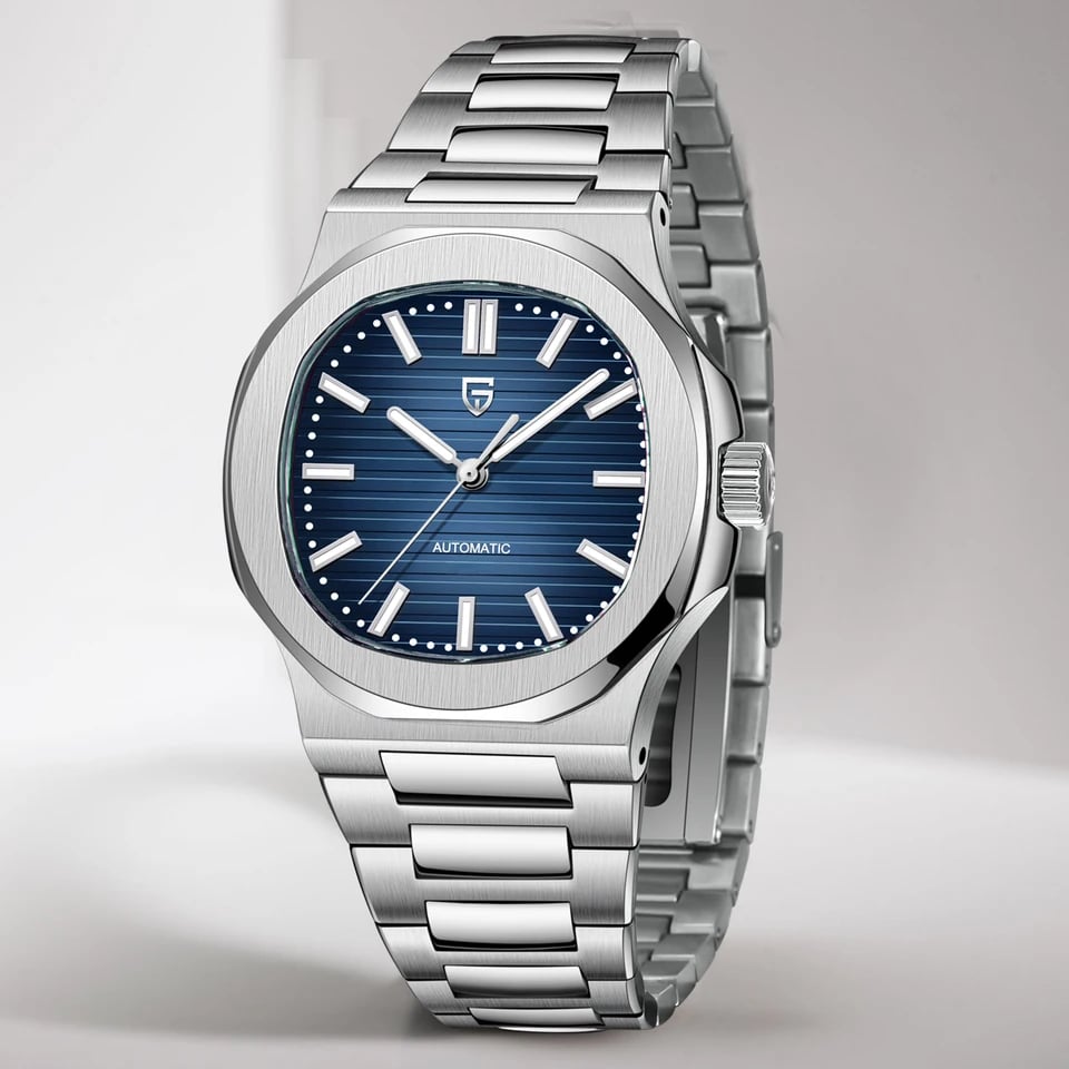 Pánské luxusní automatické mechanické hodinky 40 mm z nerezové oceli se safírovým sklíčkem