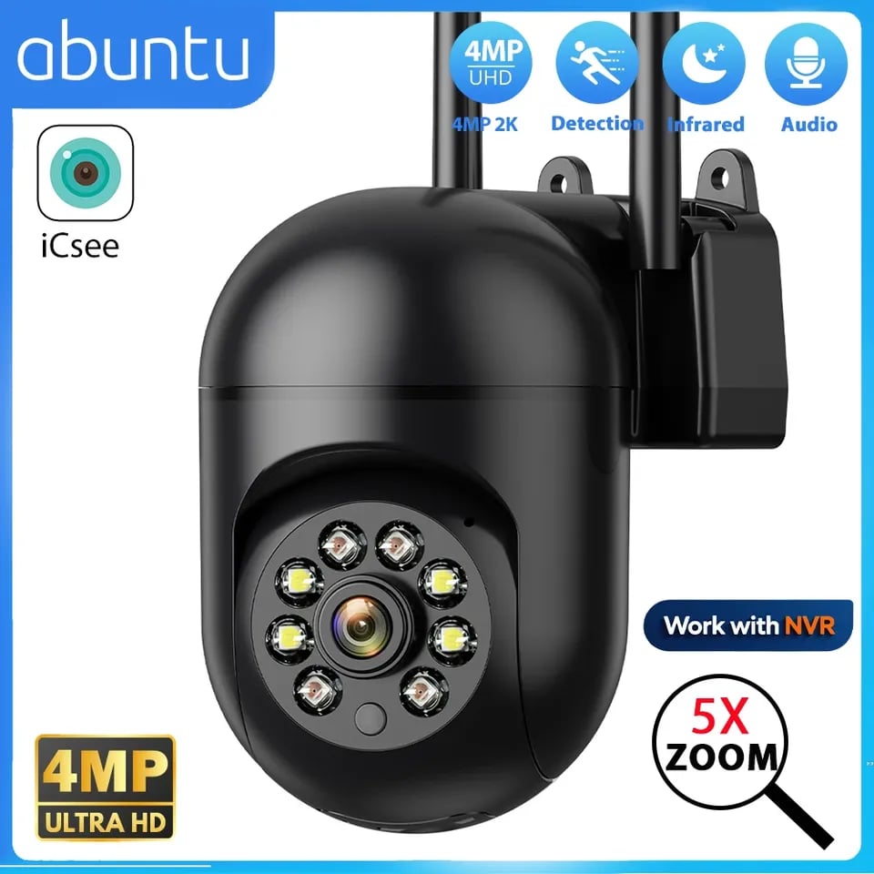 4MP 2K Mini PTZ WiFi bezpečnostní kamera 5x zoom noční vidění detekce osob domácí dohled