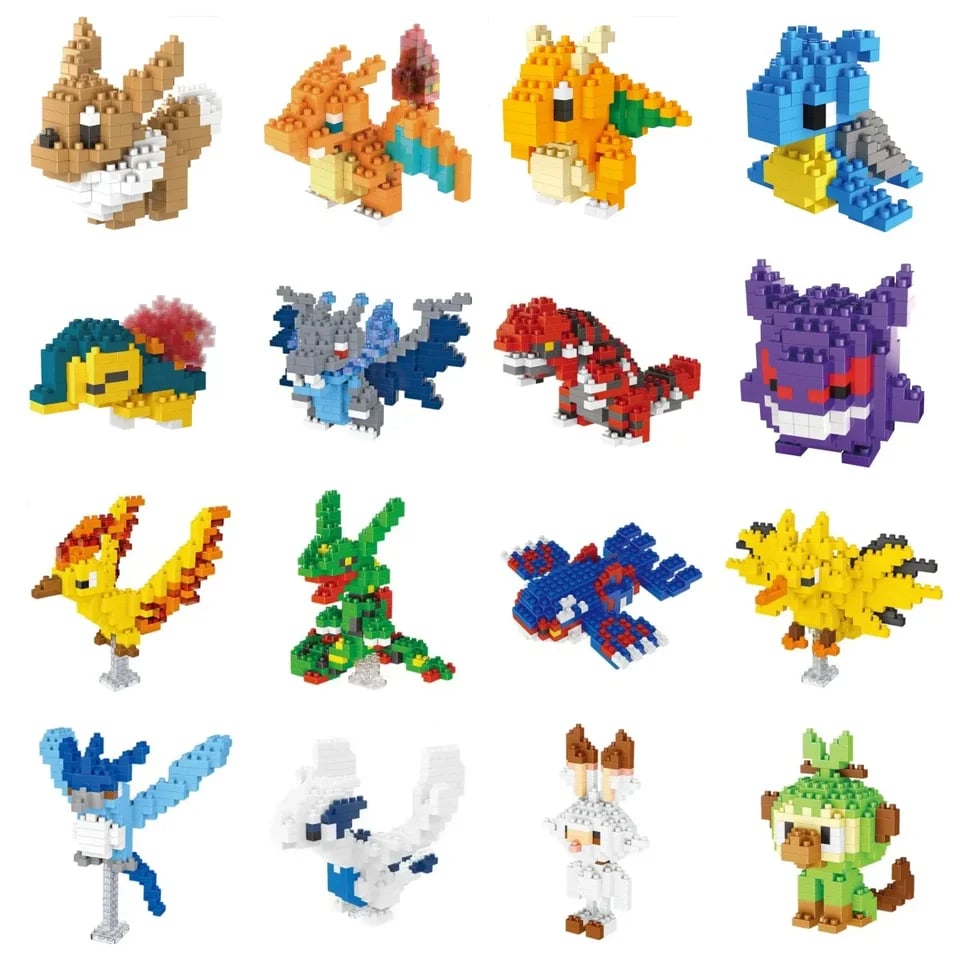 Sada stavebních bloků Pokémon - Charizard Kyogre Groudon Rayquaza vzdělávací hračky pro děti dárek