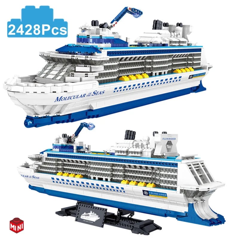 Sada stavebnic 2428 dílků pro výletní loď - model zaoceánského parníku pro děti