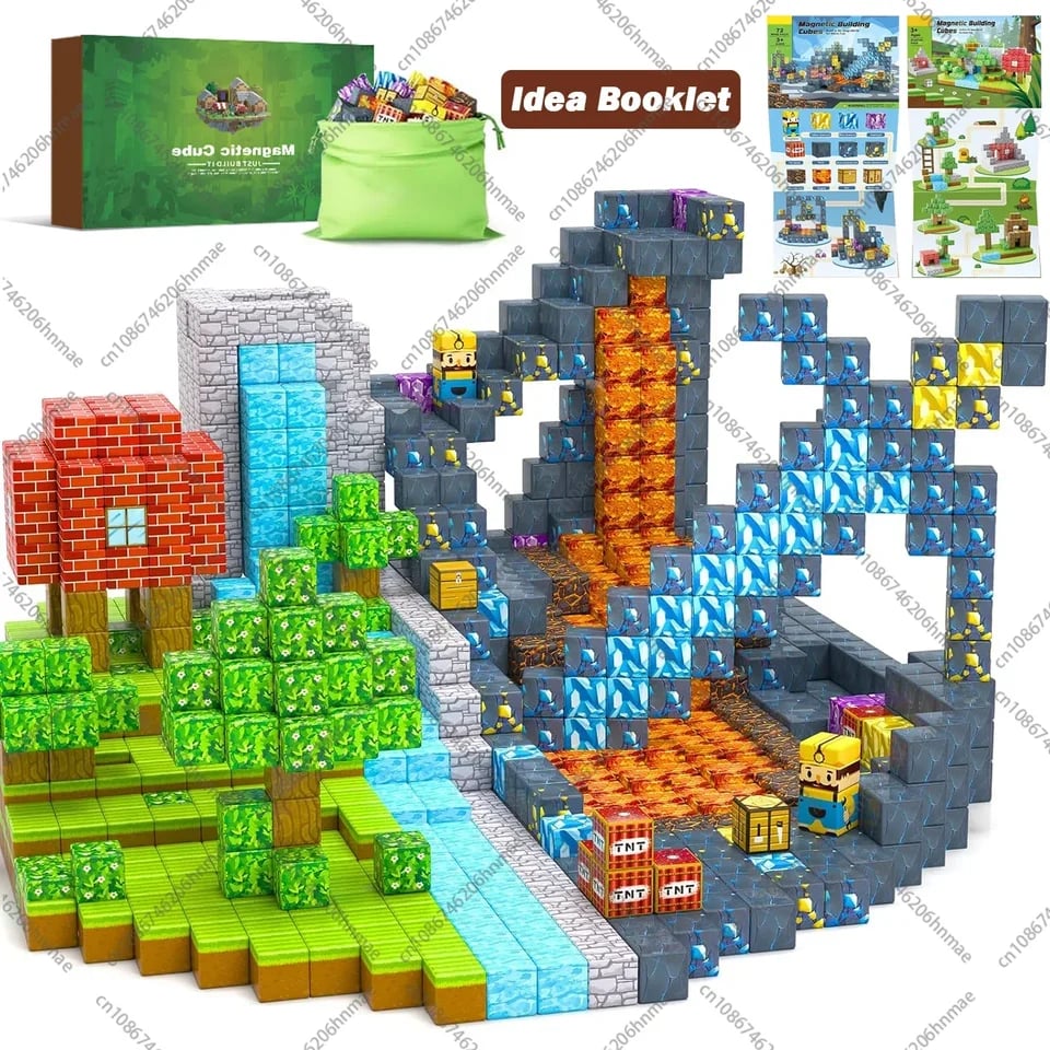 Magnetické stavební bloky STEM hračky pro děti 3+ Vzdělávací kostka Sada DIY modely Vzdělávací dárek