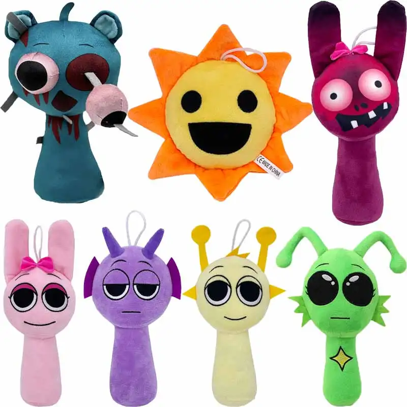 20cm Sprunki plyšová panenka - měkká kreslená postavička plněná zvířátko narozeninový vánoční dárek