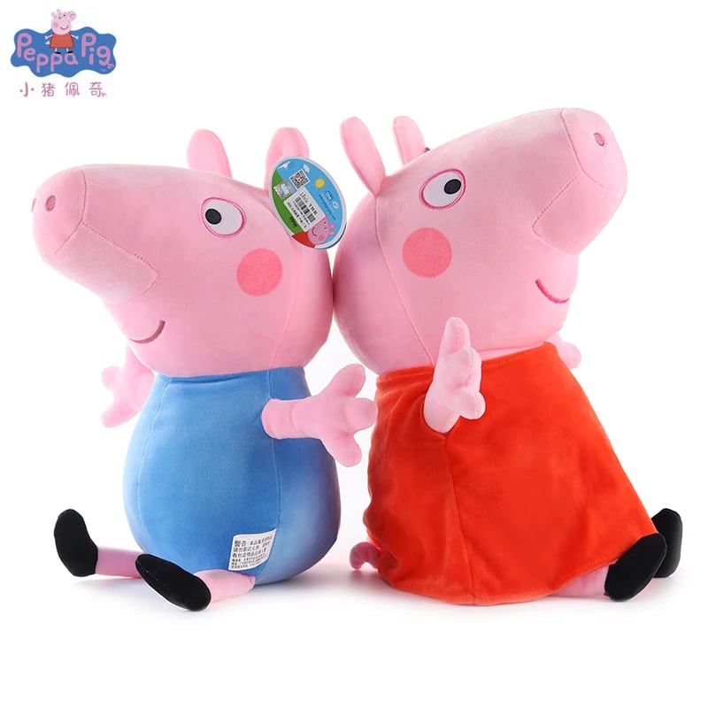 19cm Peppa Pig Plyšové hračky George Eddie Medvěd Pan Dinosaurus Plyšová zvířátka Dětský vánoční dárek