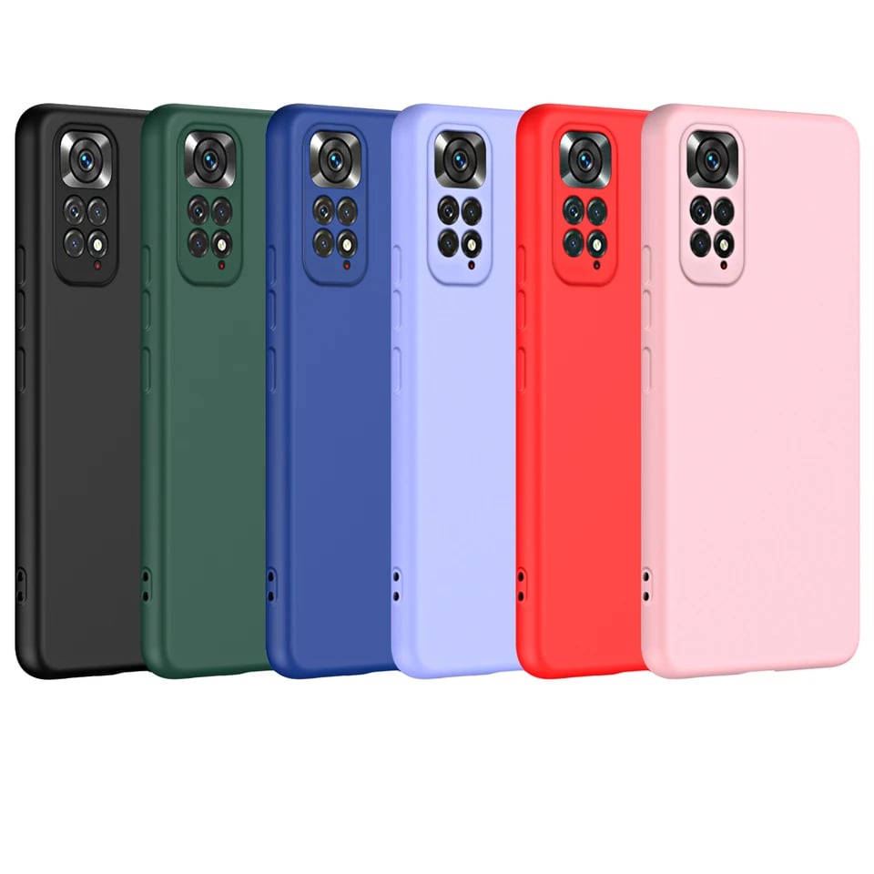 Tekutý silikonový kryt na telefon s nárazy a ochranou pro Redmi Note 11 12 Pro 4G 5G