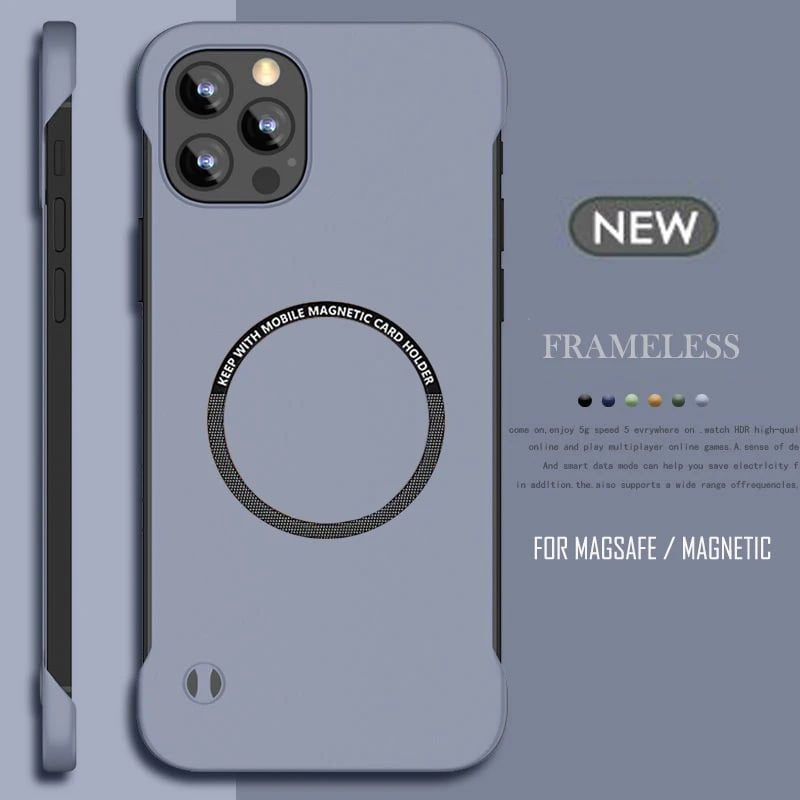 Průhledný magnetický kryt pro iPhone s bezdrátovým nabíjením, kompatibilní s pevným PC, ultra tenký design, všechny modely