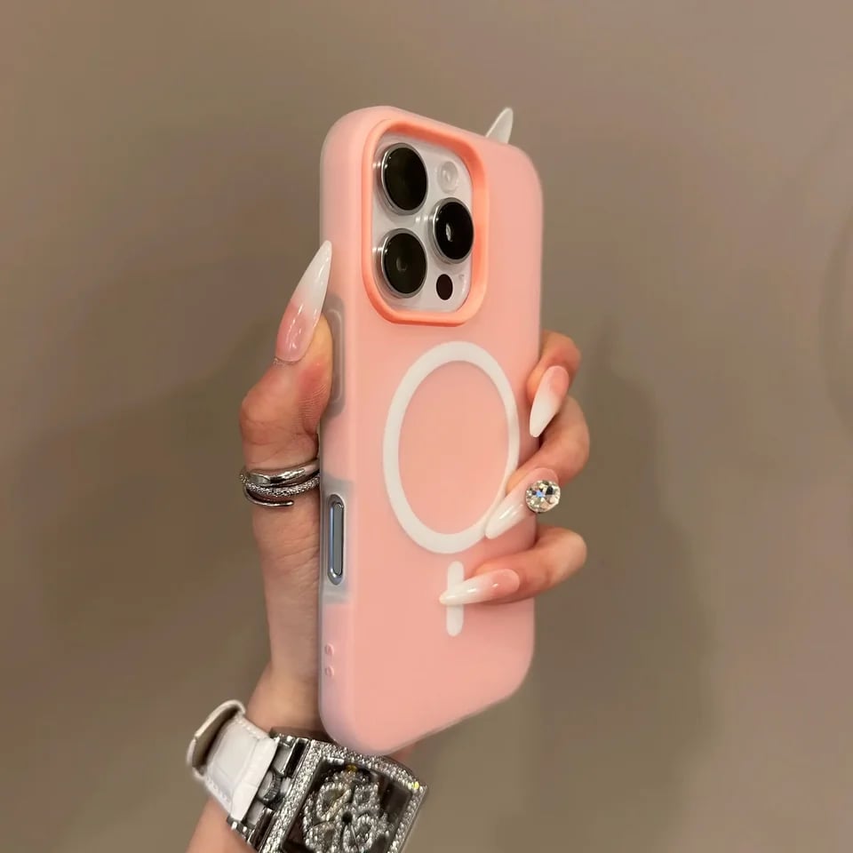 Pouzdro MagSafe pro iPhone 2 v 1 s magnetickým bezdrátovým nabíjením - měkký matný kryt pro iPhone 17-11